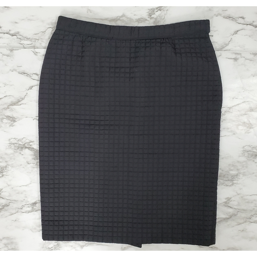 Prada Nylon Quilted Midi Skirt black XSM 2-4